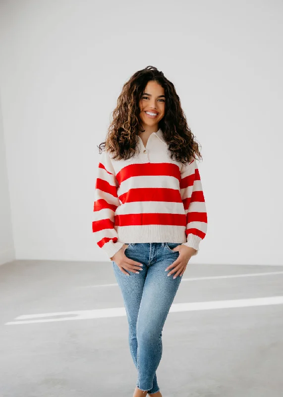 Addie Collared Stripe Sweater