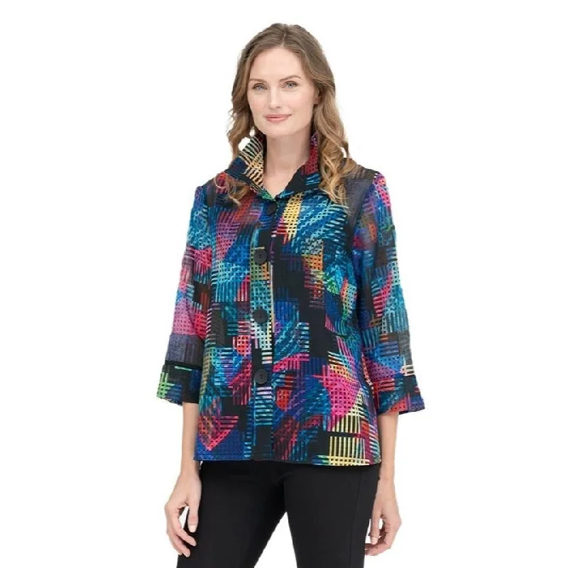 Damee Colorful Geo-Print Short Jacket  - 4873