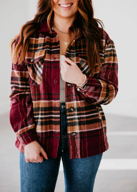 Karol Brushed Plaid Shacket