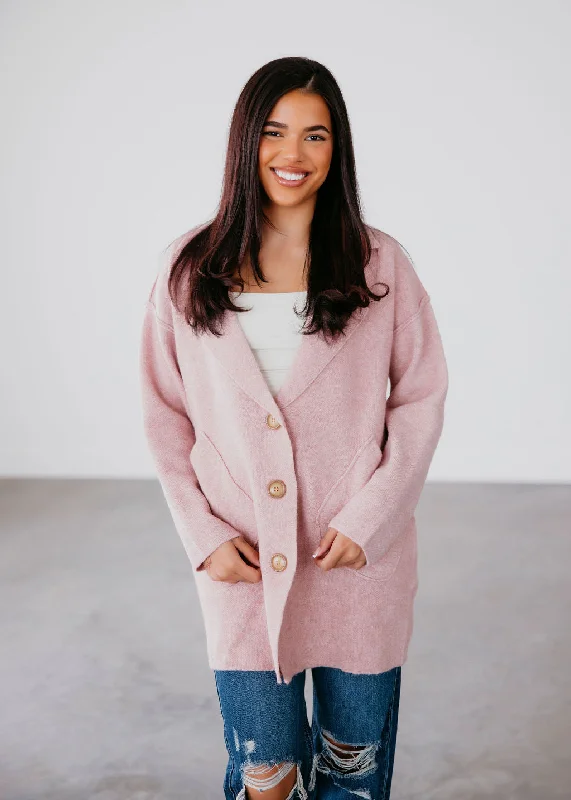 Fey Collared Knit Coat