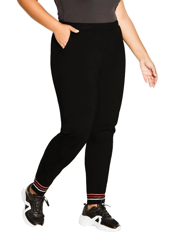 Plus Womens High Rise Sweatpants Jogger Pants