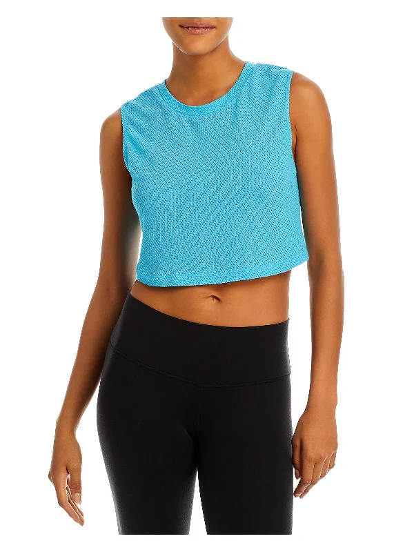 Womens Mesh Muscle Crop Top