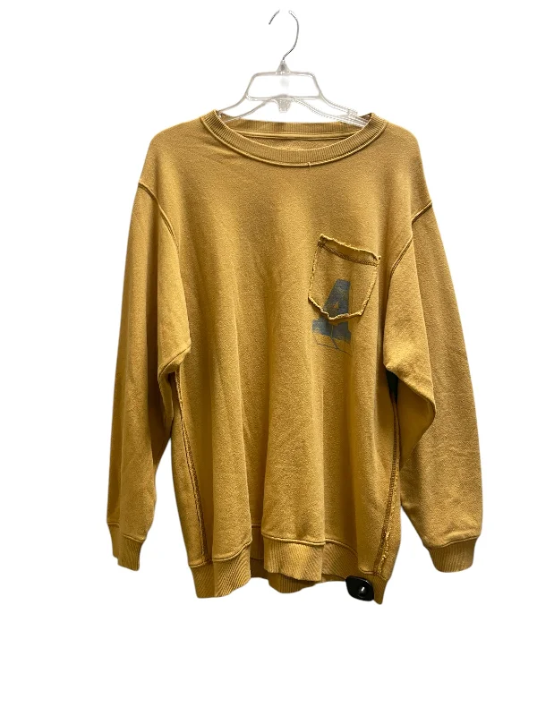 Sweatshirt Crewneck By Aerie In Yellow, Size: S