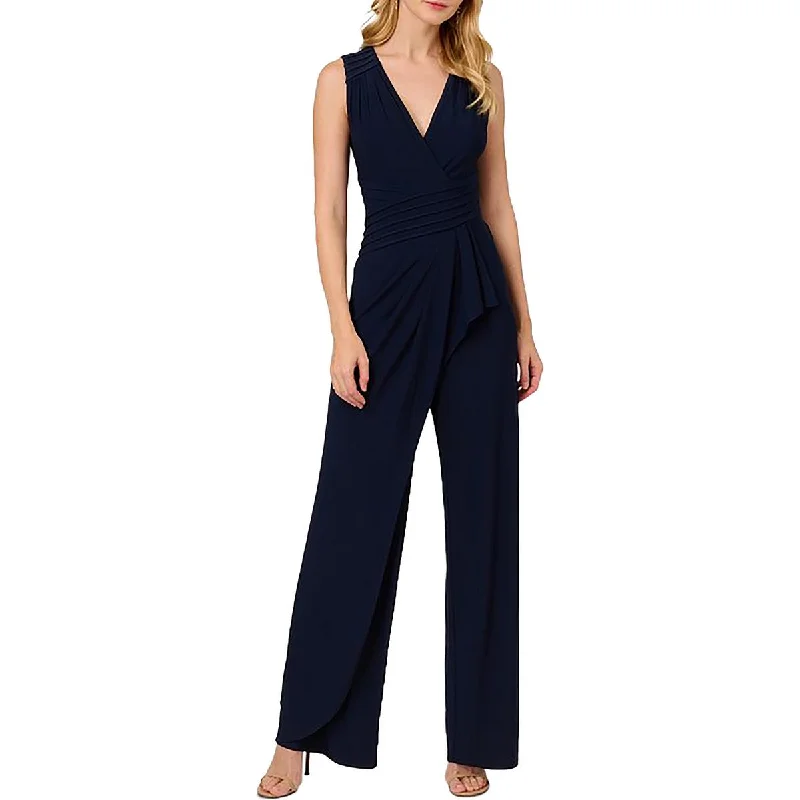 Womens Pintuck Wide Leg Jumpsuit