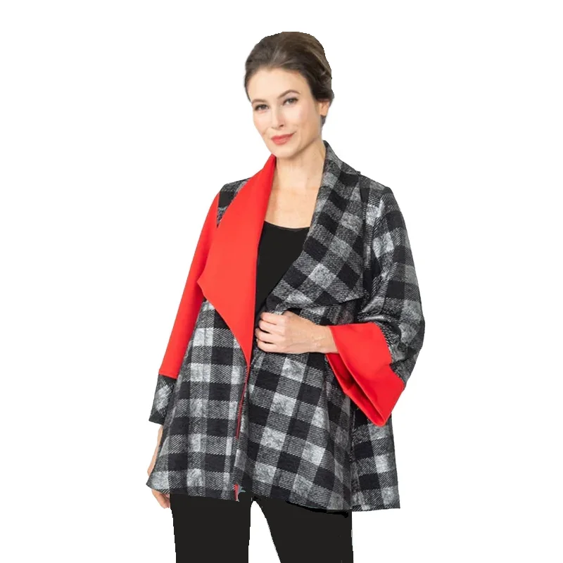 Fall'24! IC Collection Colorblock Check Jacket - 6913J-SLV