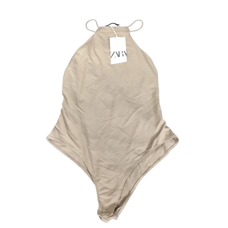 Bodysuit By Zara In Tan, Size: M