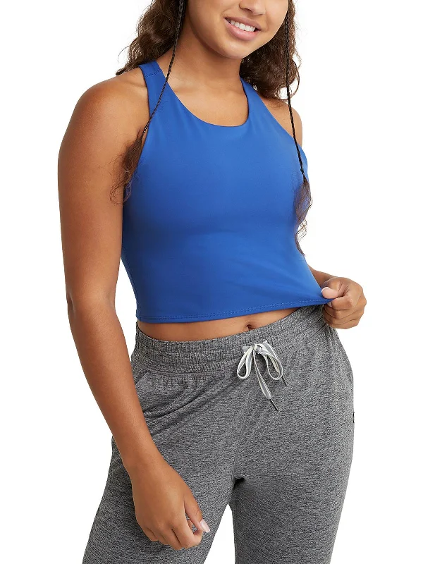 Womens Racer Back Fitness Crop Top