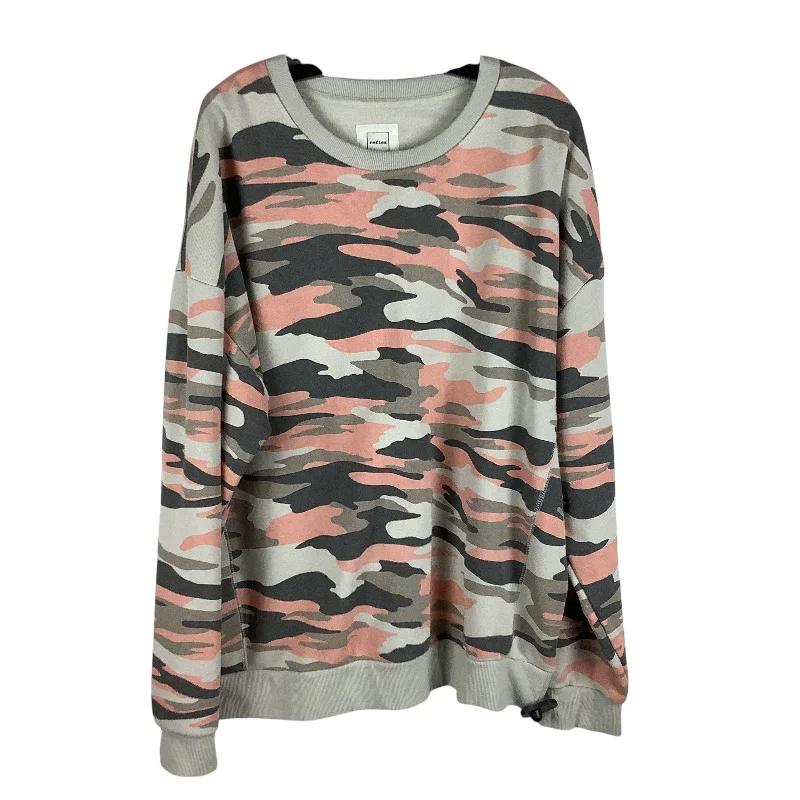 Sweatshirt Crewneck By Reflex In Camouflage Print, Size: 2x