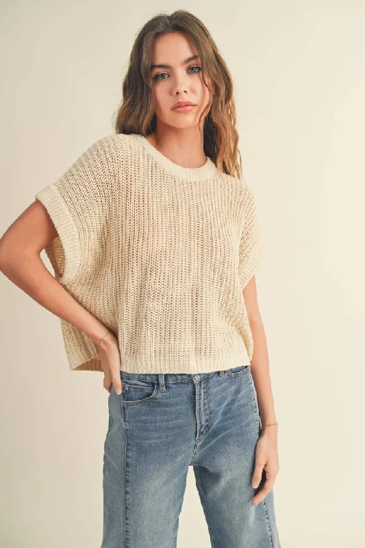 Stevie Short Sleeve Dolman Sweater