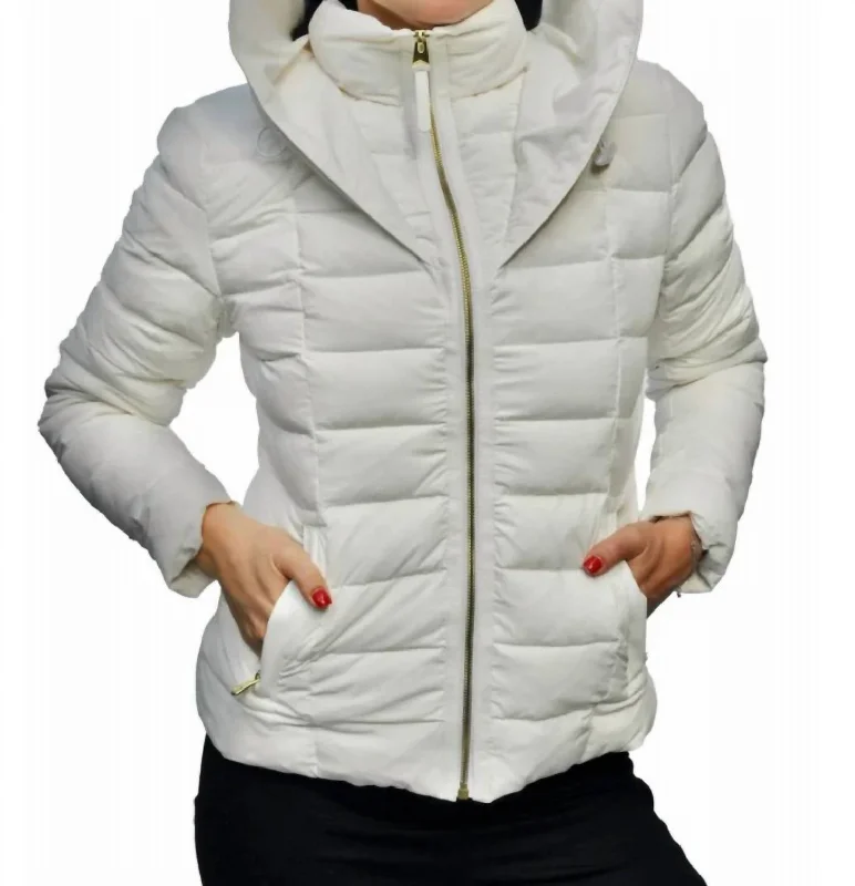 Tania Puffer Jacket In Antique White