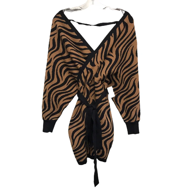 Dress Sweater By Fashion Nova In Animal Print, Size: Xxl