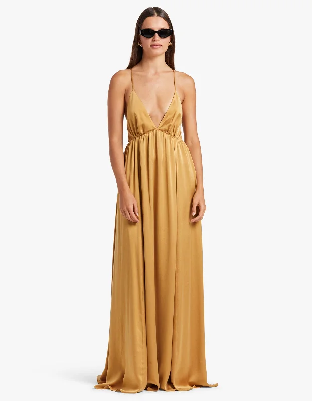 Silk Slip Dress - Honey