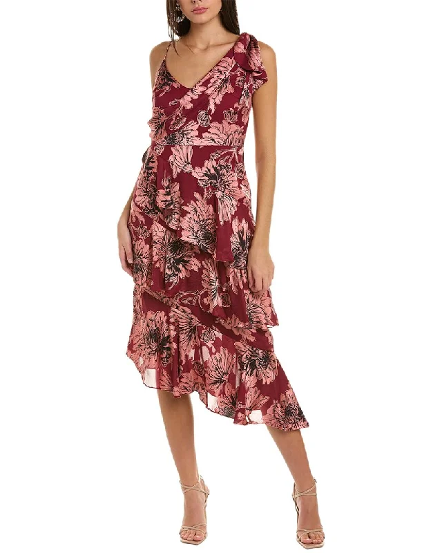 Theia Greta Cocktail Midi Dress