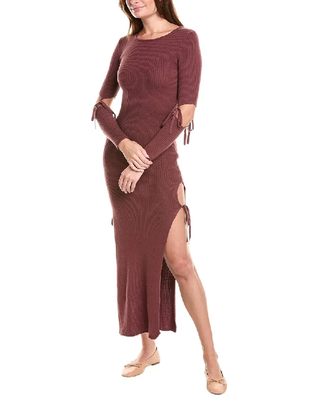 27 Miles Malibu Ribbed Wool-Blend Maxi Dress