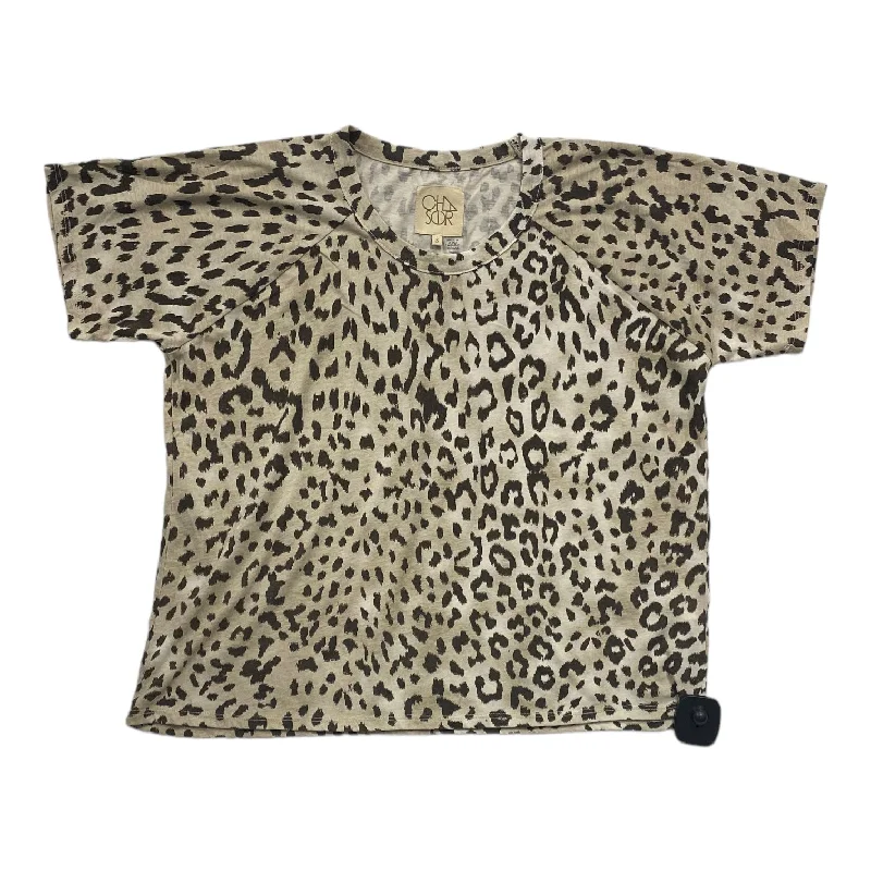 Animal Print Top Short Sleeve Chaser, Size S