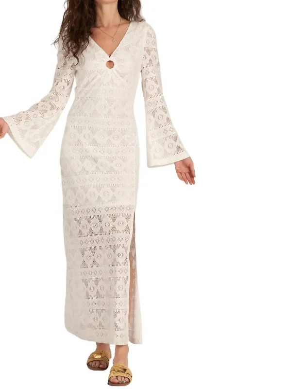 Annie Lace Maxi Dress In White