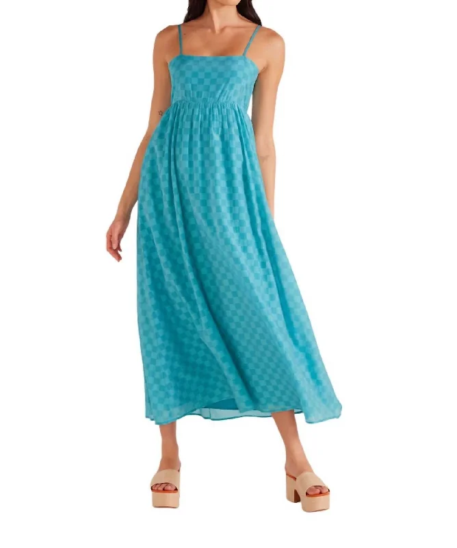 Lucille Strappy Maxi Dress In Teal