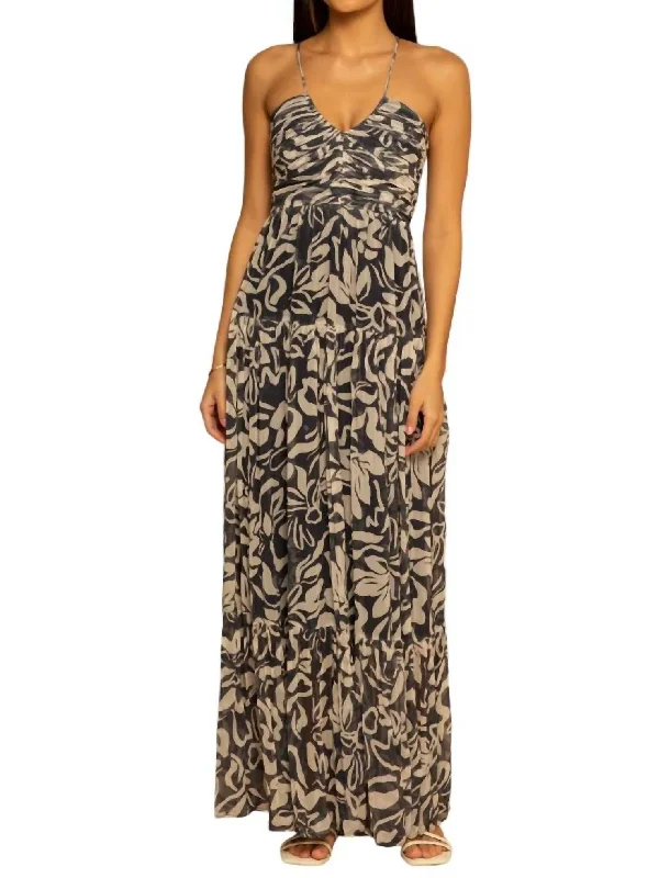 Mallorca Maxi Dress In Atlantic Blooms