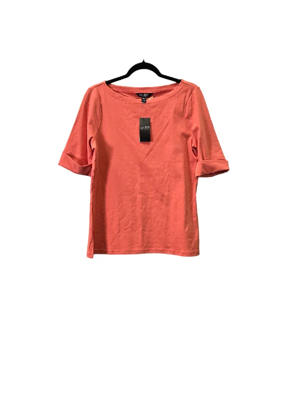 Orange Top Short Sleeve Ralph Lauren, Size Xl