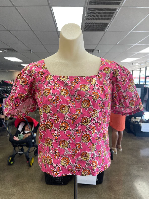 Pink Top Short Sleeve J. Crew, Size M