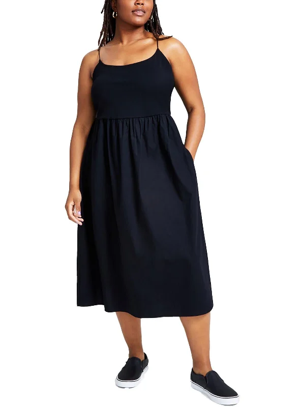 Plus Womens Sleeveless Long Maxi Dress