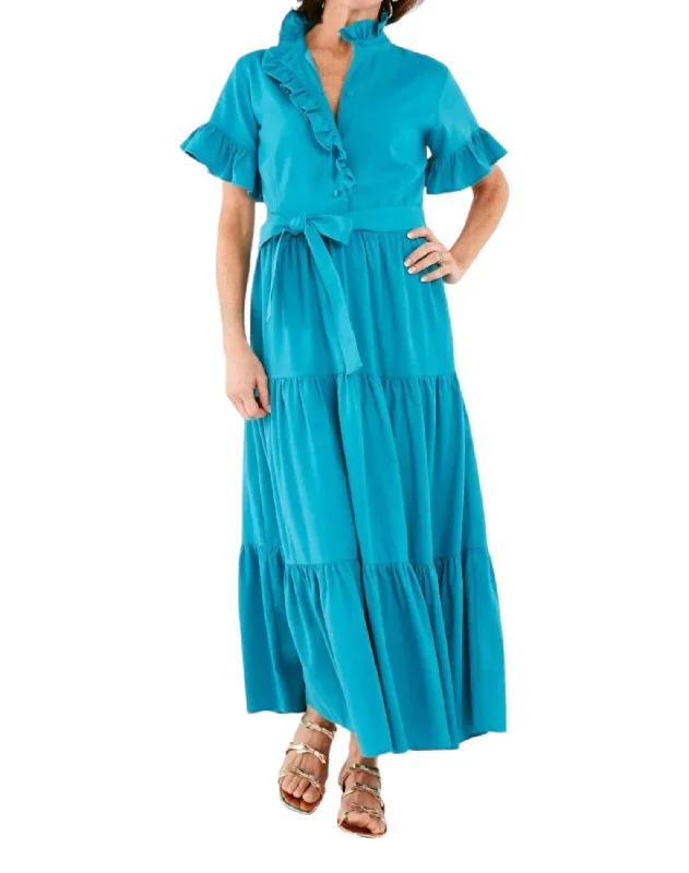 Sadie Maxi Dress In Coastal Blue