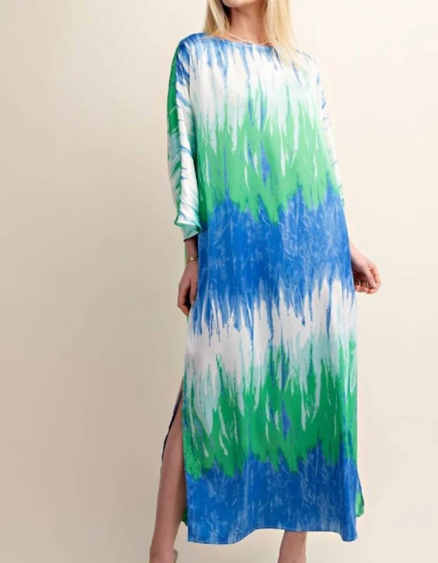 Watercolor Crush Maxi Dress In Multi-Colored