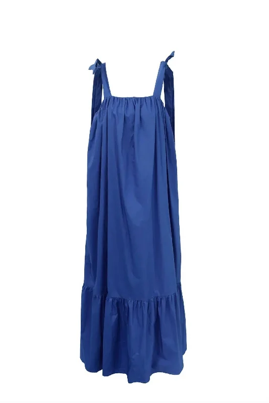 Women's Cylia Woven Maxi Dress In Electric Blue