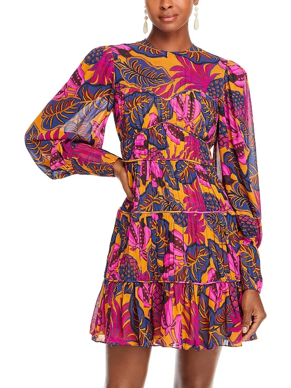 Womens Printed Short Mini Dress