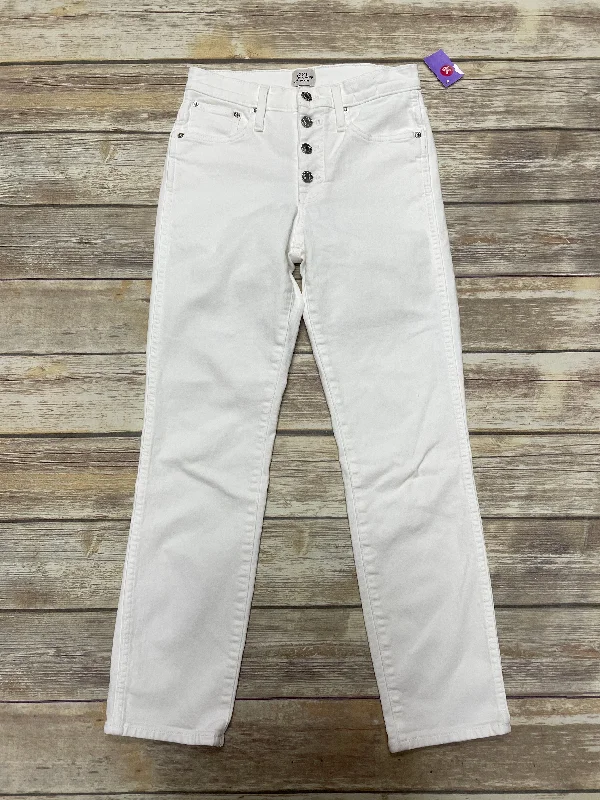 Jeans Straight By J. Crew In White, Size: 0