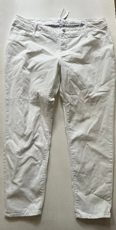 Jeans Straight By Market & Spruce In White, Size: 16