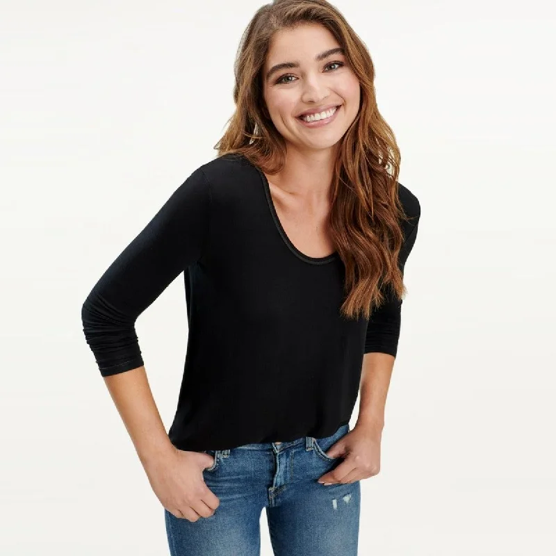 Long Sleeve Scoop (Black)