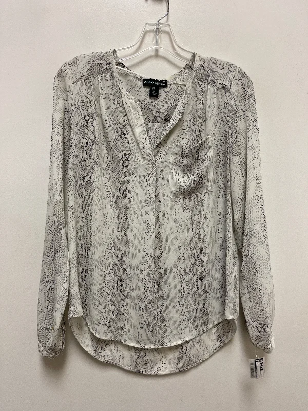 Top Long Sleeve By Cynthia Rowley In Cream, Size: S