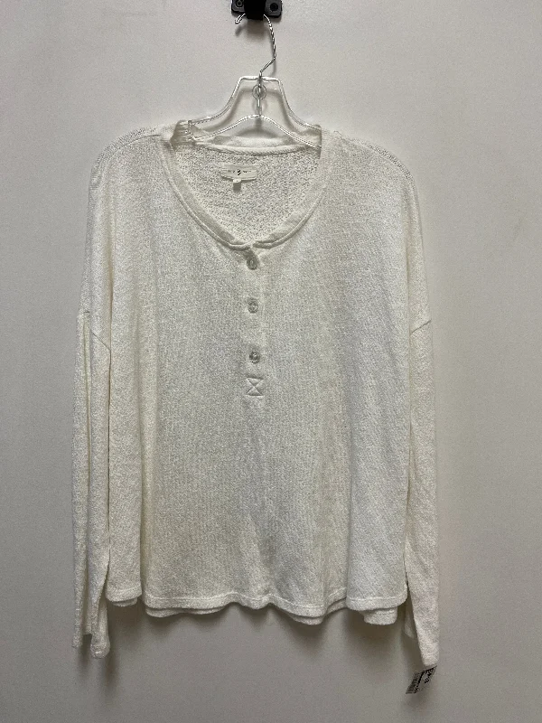 Top Long Sleeve By Lou And Grey In Cream, Size: L