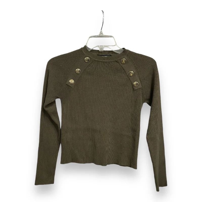 Top Long Sleeve By Theory In Green, Size: Sp