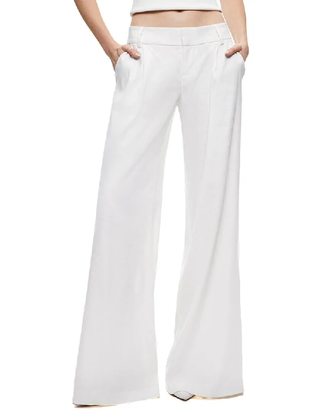 alice + olivia Eric Linen-Blend Pant