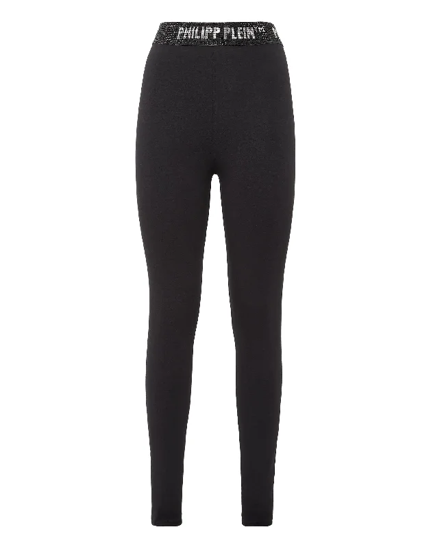 High Waist Leggings  with Crystals