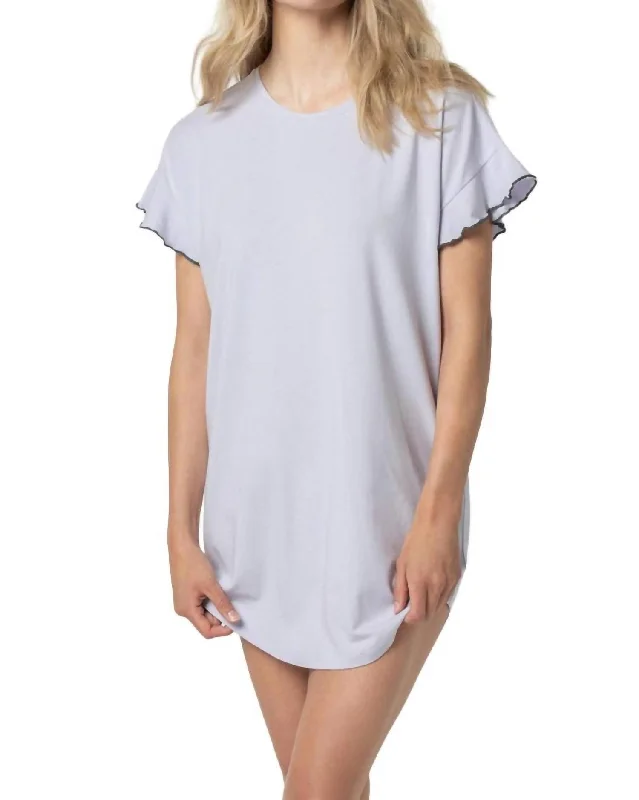 Flutter Sleeve Sleep Dress In Lily