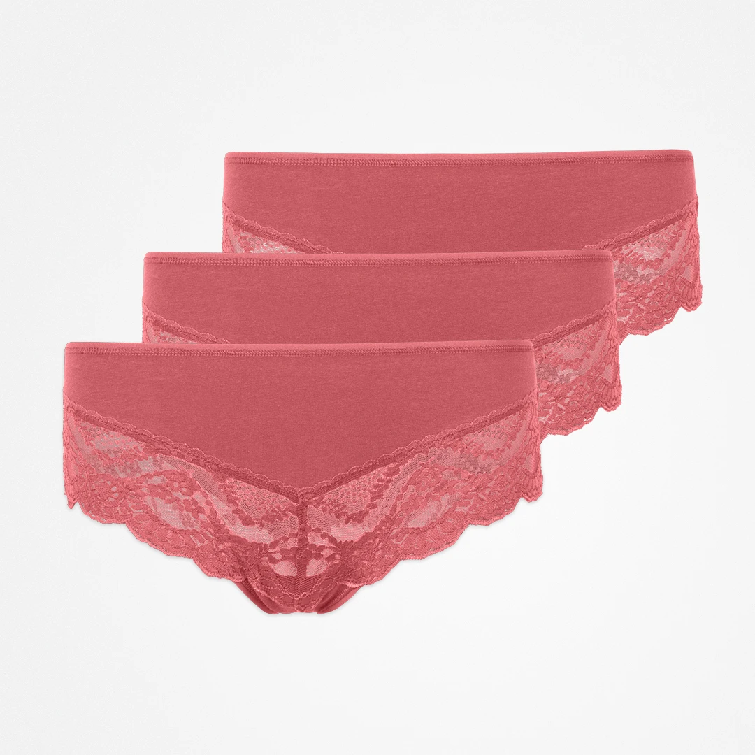 Hipster Panties mit Spitze | Mauve