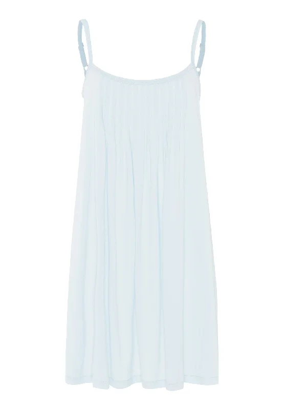 Juliet Pleated Cotton Babydoll | Whispering Blue 77747-2503