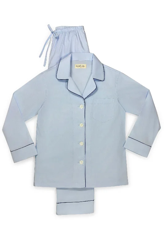 Sky Cotton Oxford Pajamas