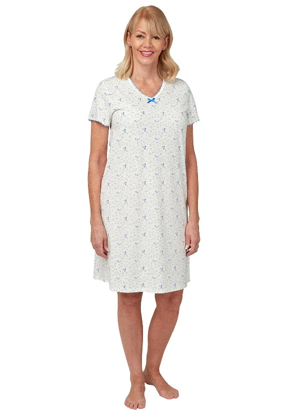 Marlon Floral T-Shirt Style Nightdress, Blue