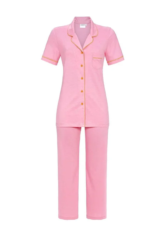 Ringella Contrast Trim Pyjama Set, Pink