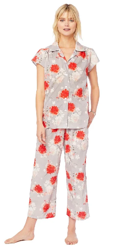 Capri Pajama Set - Kiku Floral Print