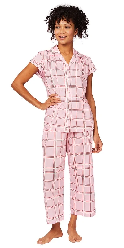 Capri Pajama Set - Pink Check