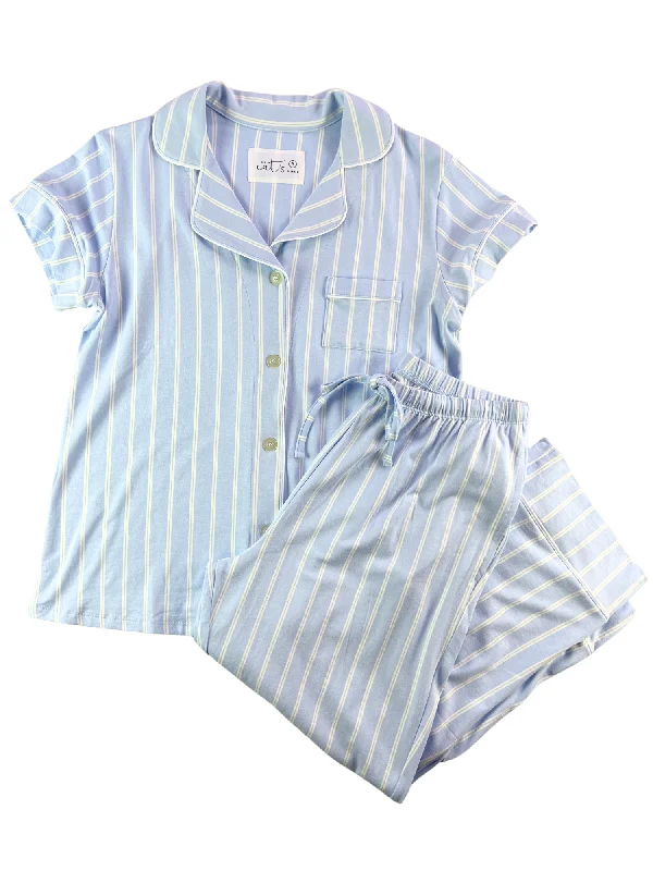 The Cat's Pajamas Heritage Stripe Pima Capri Set