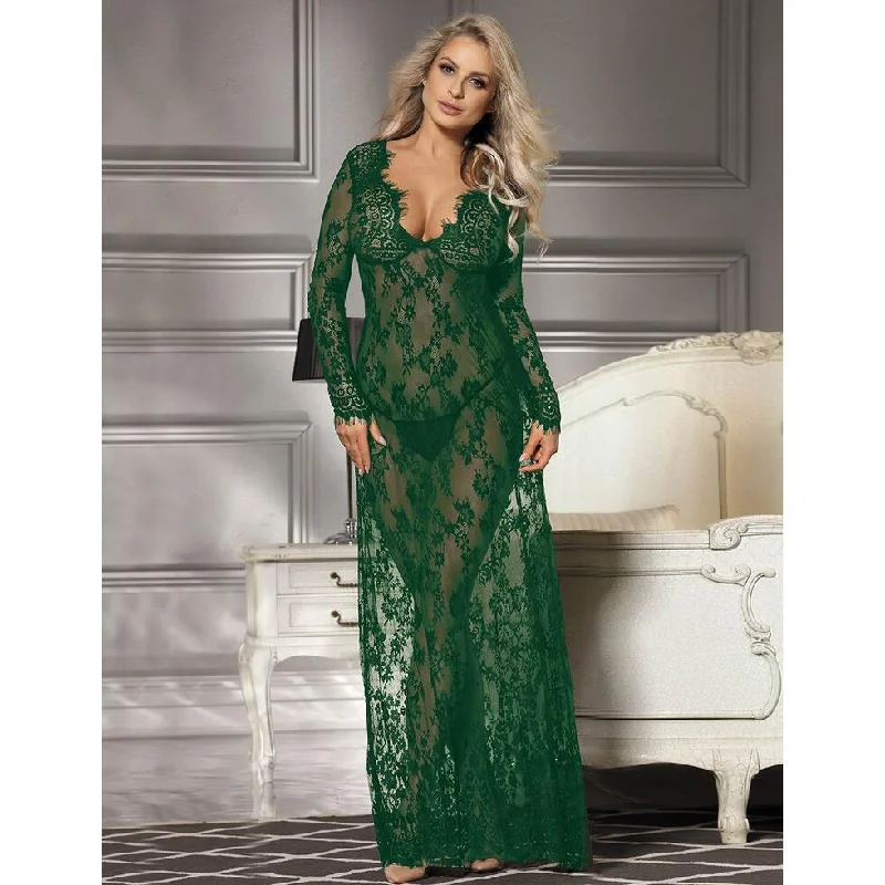 Aurora Lace Gown - Green